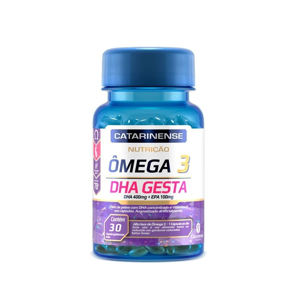 Ômega 3 DHA Gesta 500mg 30 Cápsulas - Catarinense
