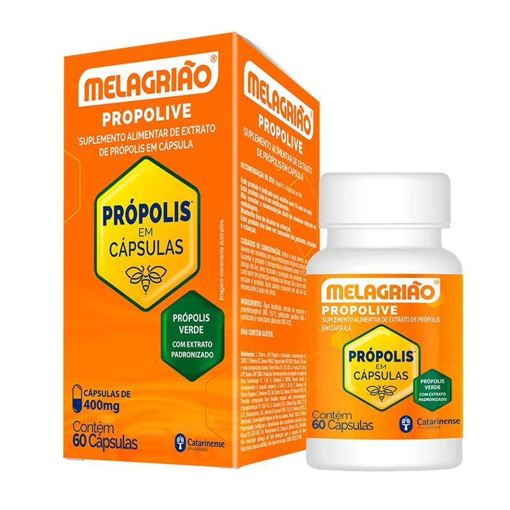 Própolis Verde Melagrião 400mg 60 Cápsulas - Catarinense